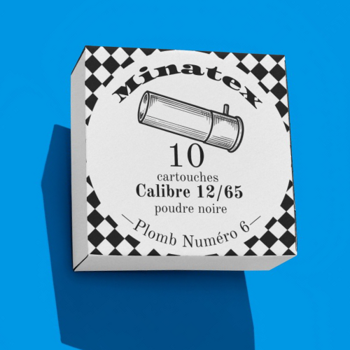 10 cartouches à broche calibre 12 poudre noire